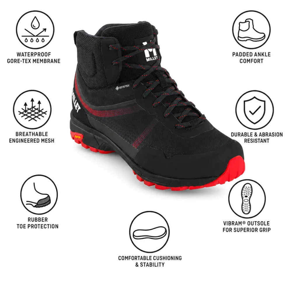 Scarpe escursionismo Millet Hike Up Mid Gore-Tex Black