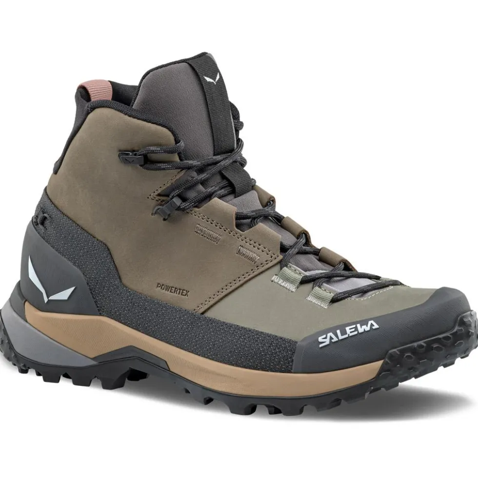 Scarpe escursionismo Salewa Puez Leather Mid Ptx W Bungee Cord Onyx