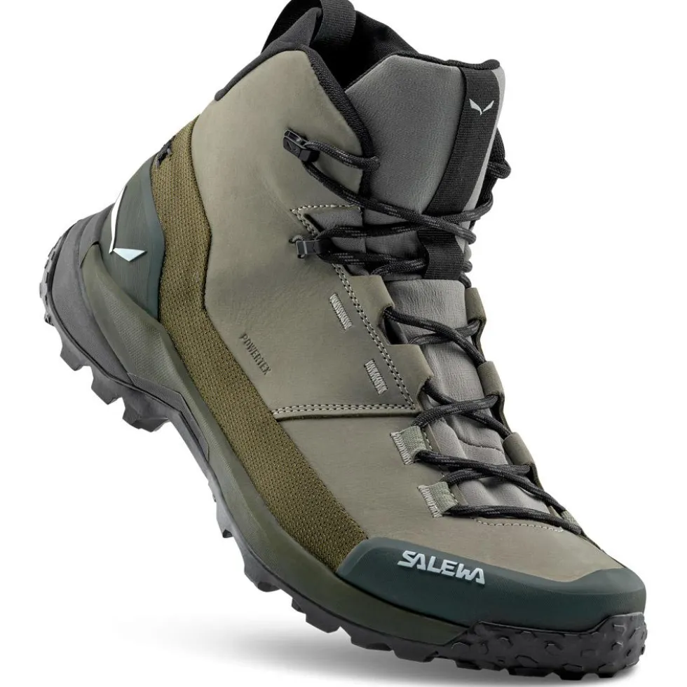 Scarpe escursionismo Salewa Puez Leather Mid Ptx M Shadow Dark Olive