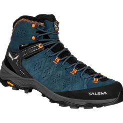 Scarpe escursionismo Salewa Alp Trainer 2 Mid Gore-Tex Denim Fluo Orange