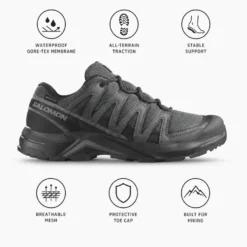Scarpe escursionismo Salomon X-Adventure Recon Gore-Tex Asphalt Castlerock Black