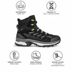 Scarpe trekking e montagna Lowa Randir Gore-Tex Mid Black Grey
