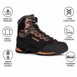 Scarpe trekking e montagna Lowa Camino Evo Gore-Tex Black Orange
