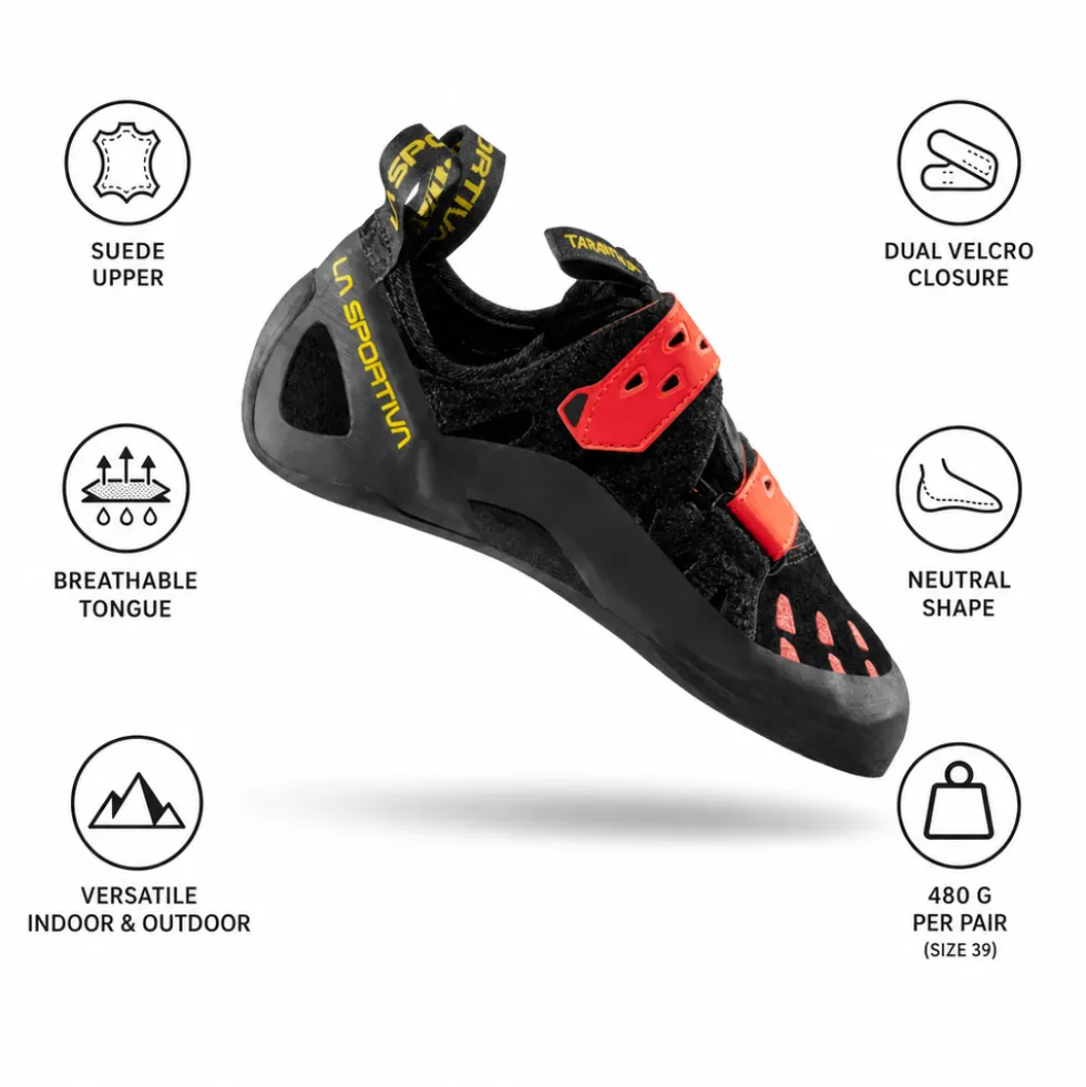 Scarpette arrampicata La Sportiva Tarantula Black Poppy