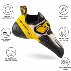 Scarpette arrampicata La Sportiva Solution White Yellow