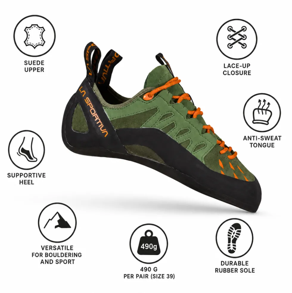 Scarpette arrampicata La Sportiva Tarantulace Olive Tiger