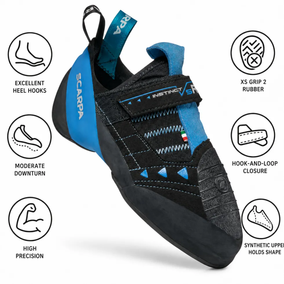 Scarpette arrampicata Scarpa Instinct VSR Black Azure