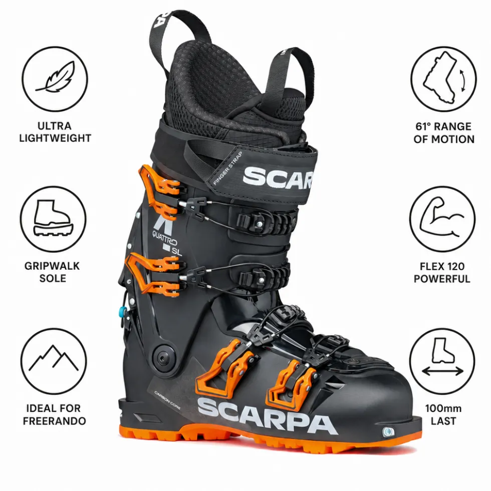Scarponi da sci alpinismo Scarpa 4-Quattro Sl Black Orange