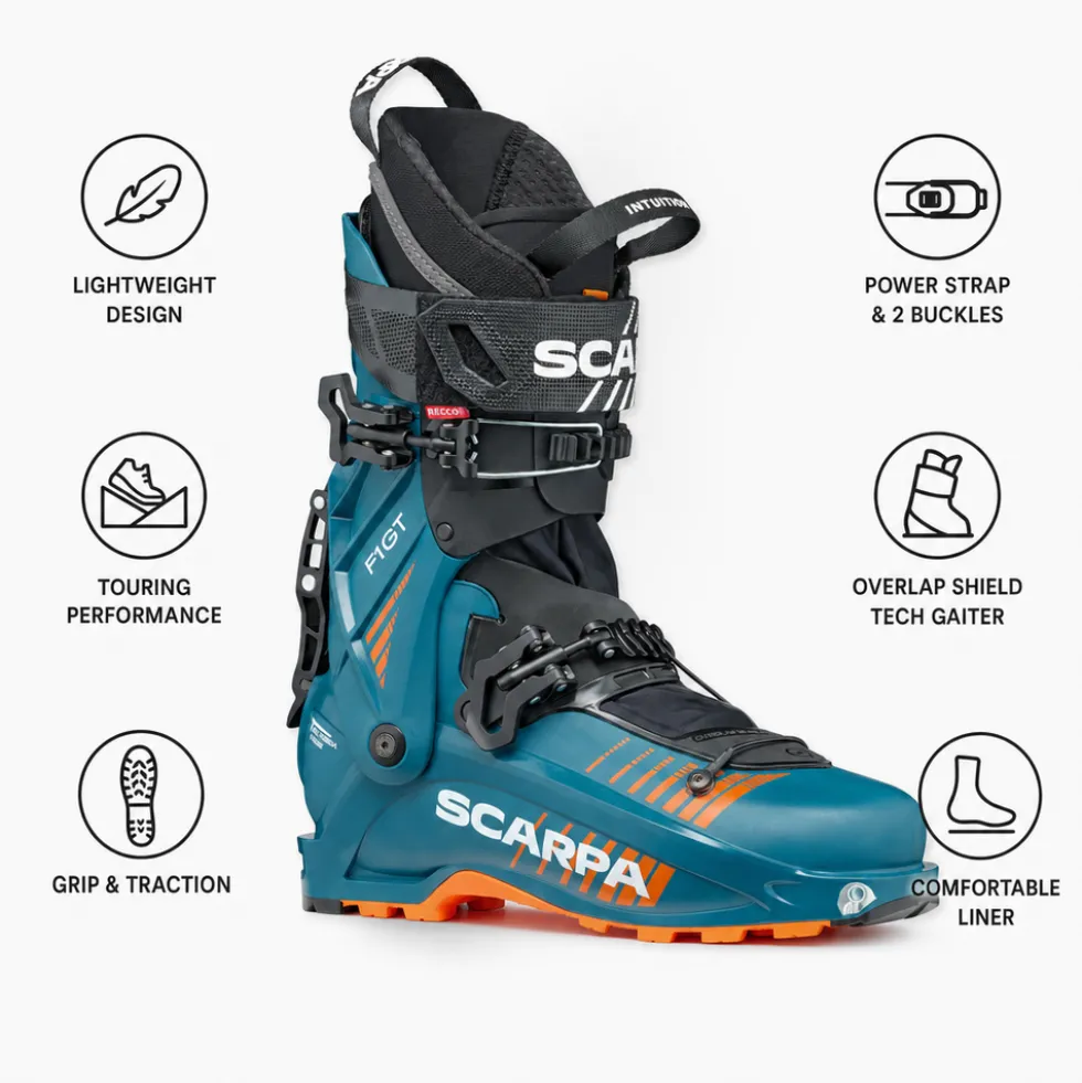Scarponi da sci alpinismo Scarpa F1 Gt Petrol Orange