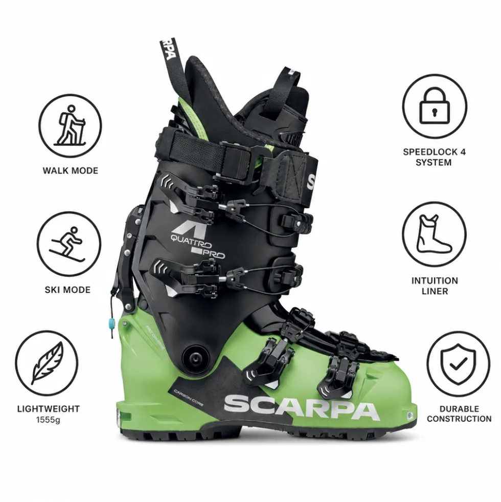 Scarponi da sci alpinismo Scarpa 4-Quattro Pro Green
