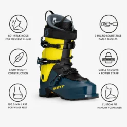 Scarponi da sci alpinismo Scott Cosmos Metal Blue