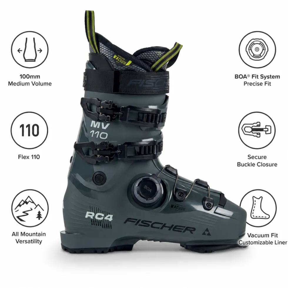 Scarponi da sci Fischer Rc4 110 Mv Boa Vac Gw Rhino Grey