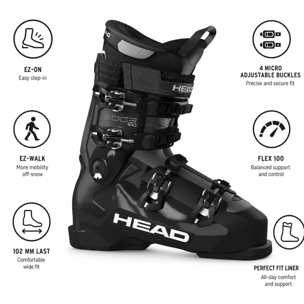 Scarponi da sci Head Edge 100 Hv Black White