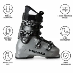 Scarponi da sci Head Edge 90 Hv Gray Anthracite