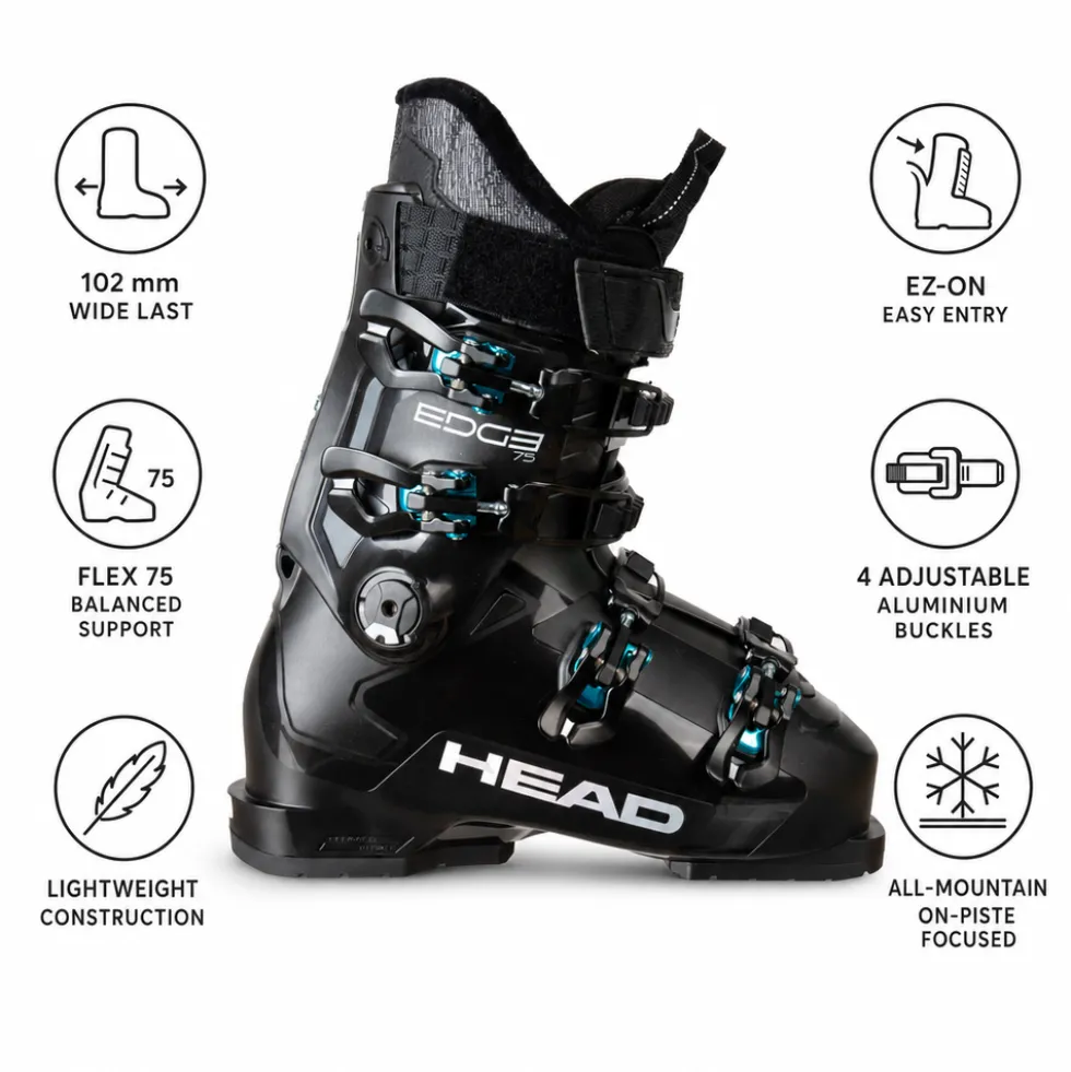 Scarponi da sci Head Edge 75 W Hv Black Turquoise