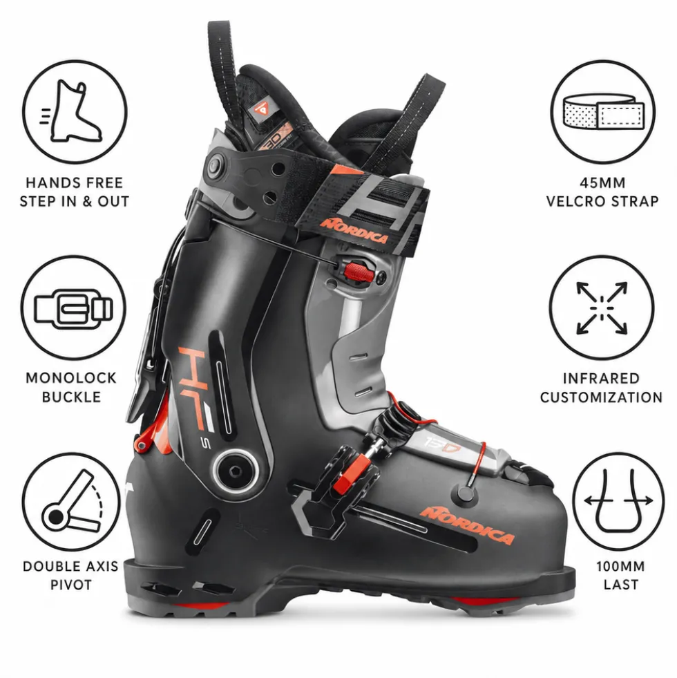 Scarponi da sci Nordica Hf S 130 Gw Black Dark Grey Red