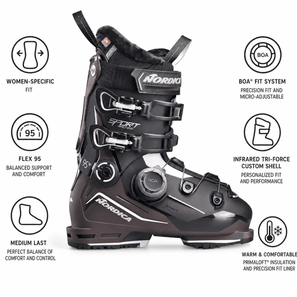 Scarponi da sci Nordica Sportmachine 3 95 W Boa Gw