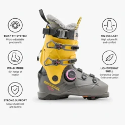 Scarponi da sci Rossignol Alltrack 130 Hv Boa Gw Steel Grey Yellow