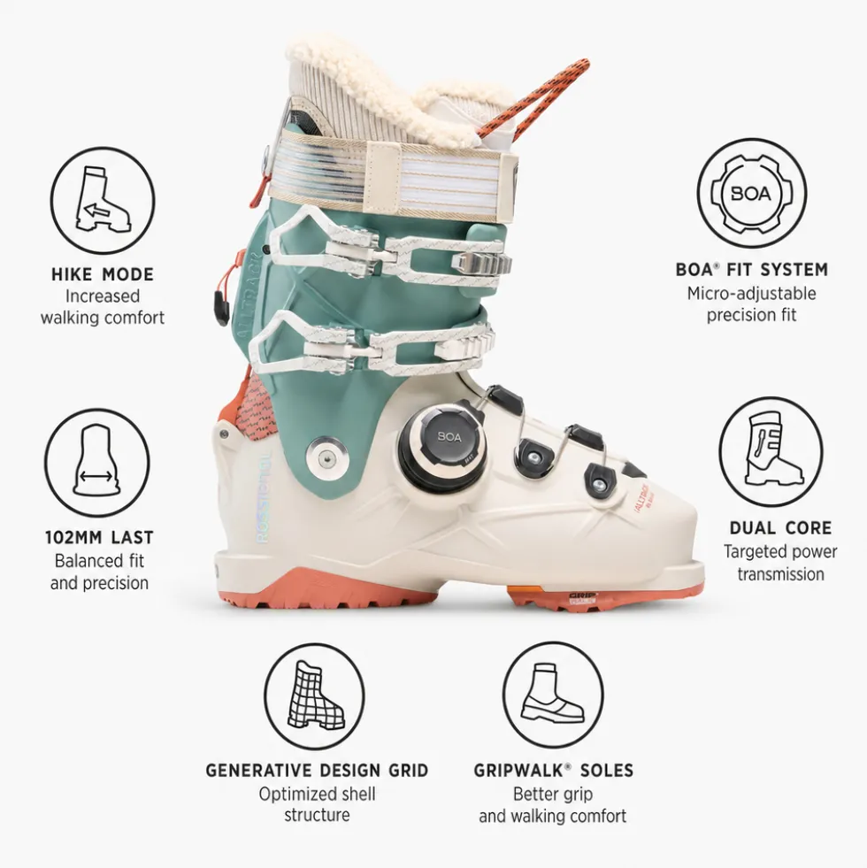 Scarponi da sci Rossignol Alltrack 80 W Boa Gw Beige Teal