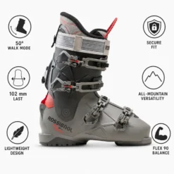Scarponi da sci Rossignol Alltrack 90 Hv Steel Grey Black