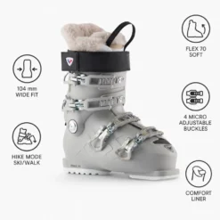 Scarponi da sci Rossignol Track 70 W Cloud Grey