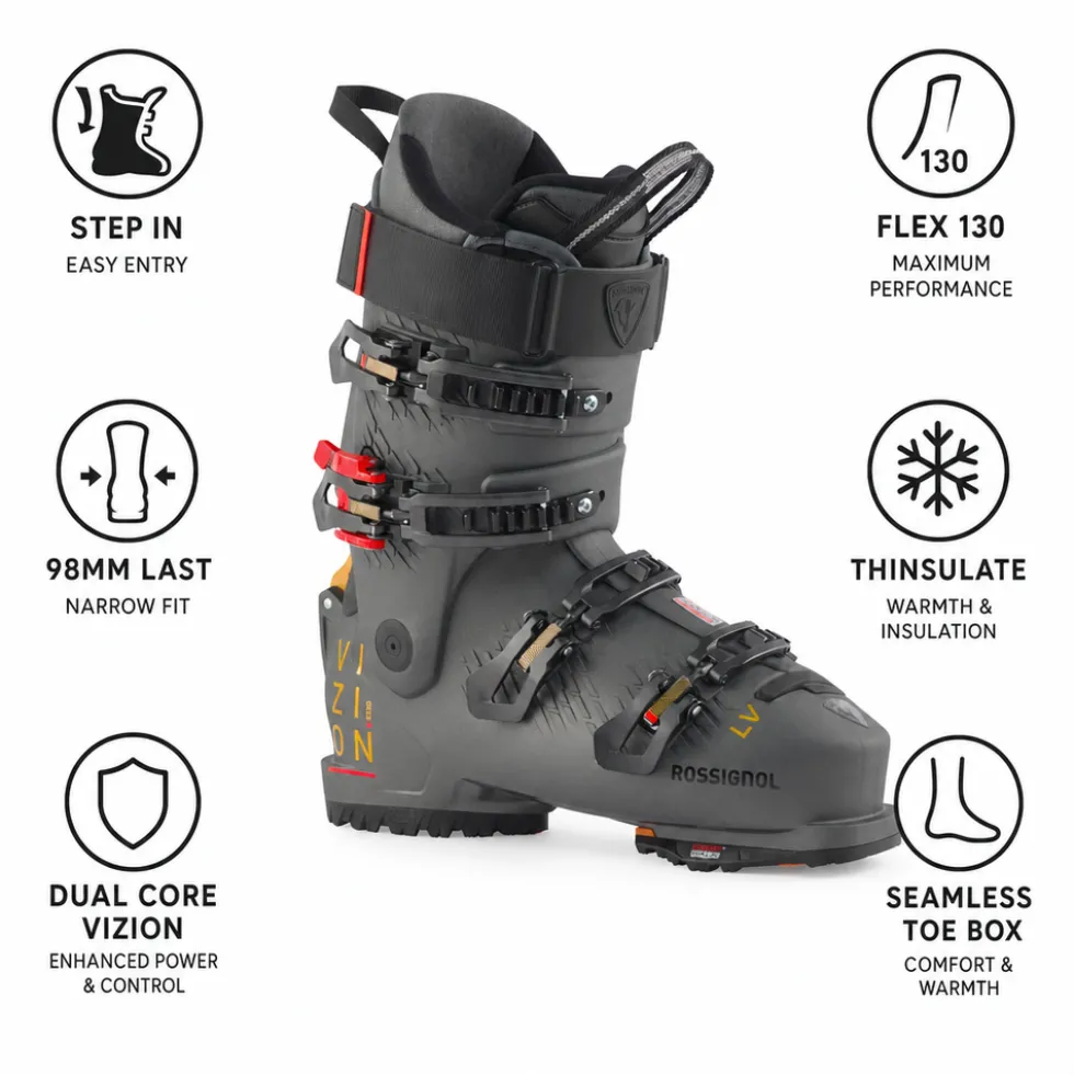 Scarponi da sci Rossignol Vizion 4B Elite 130 Lv Gw Metal Bronze