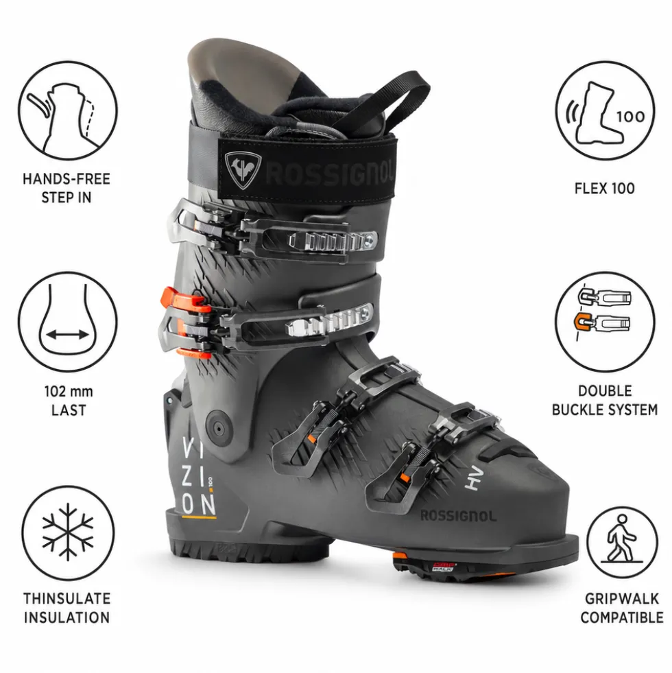 Scarponi da sci Rossignol Vizion 4B 100 Hv Gw Metal Grey