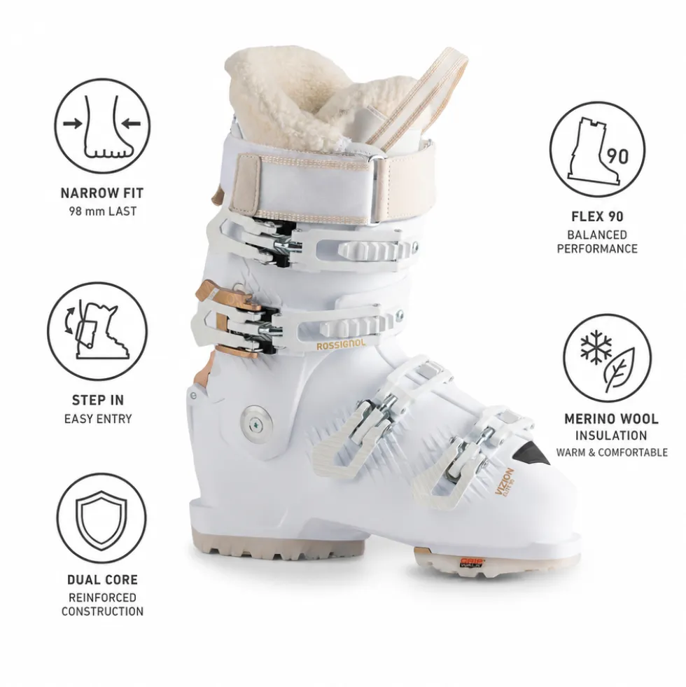 Scarponi da sci Rossignol Vizion 4B Elite 90 W Gw Metal Bronze