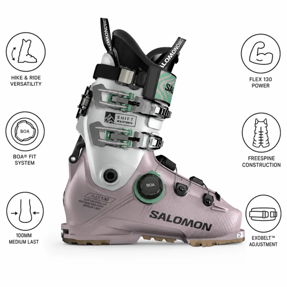 Scarponi da sci Salomon Shift Supra S Boa 130 Gw Nirvana Cool Gray 5 Shale Green