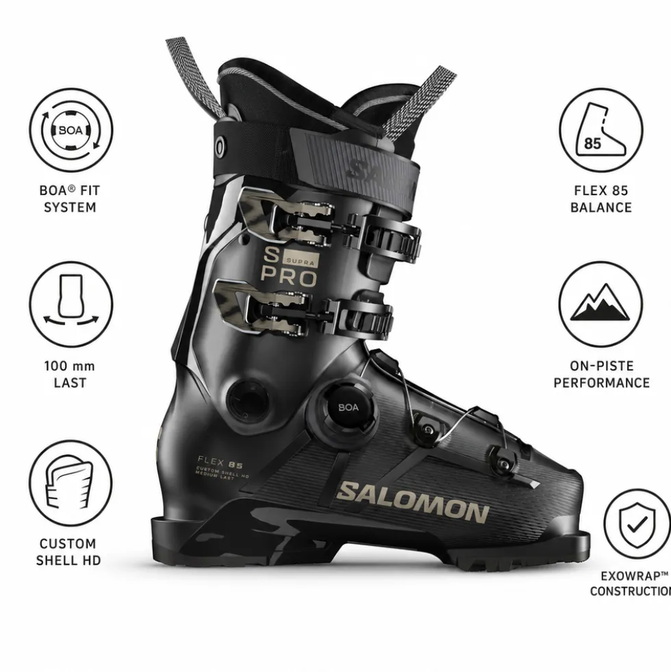 Scarponi da sci Salomon S/Pro Supra Boa 85 W Black Light Bronze Metal