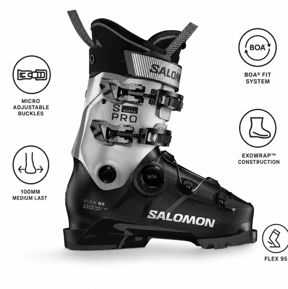 Scarponi da sci Salomon S/Pro Supra Boa 95 W Black Silver Metal
