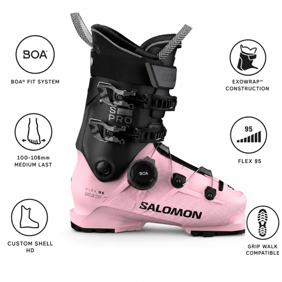 Scarponi da sci Salomon S/Pro Supra Boa 95 W Rose Shadow Black Black