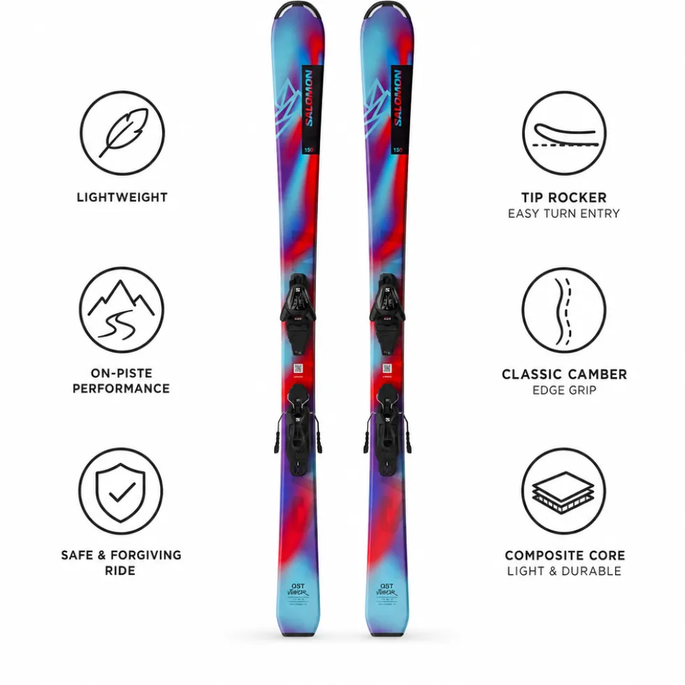 Set sci alpino L Qst Jr M + att