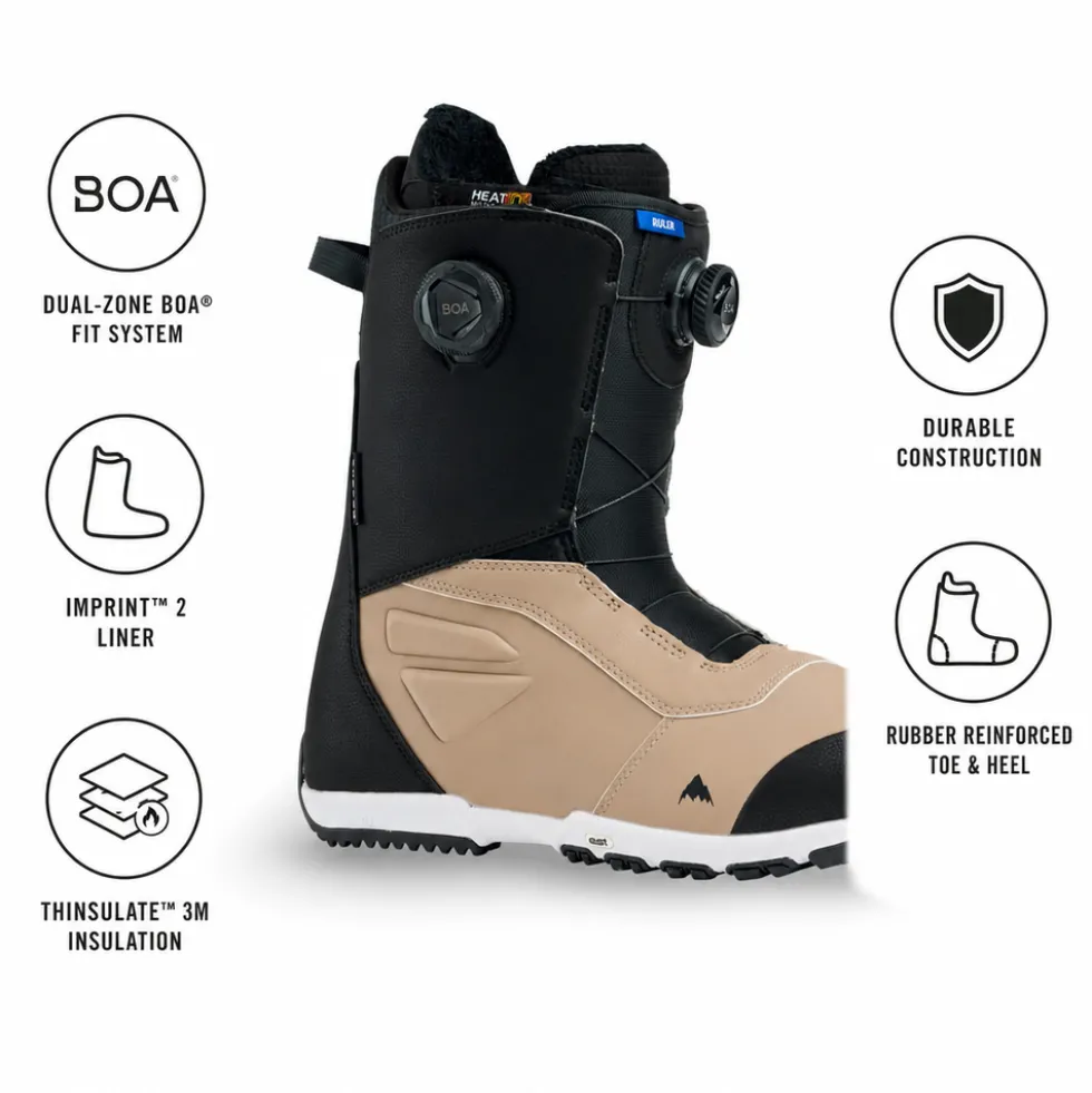 Stivali Burton Ruler Boa Black / Summit Taupe