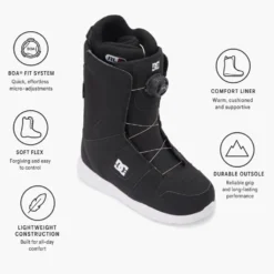 Stivali DC Women Phase Boa Black White