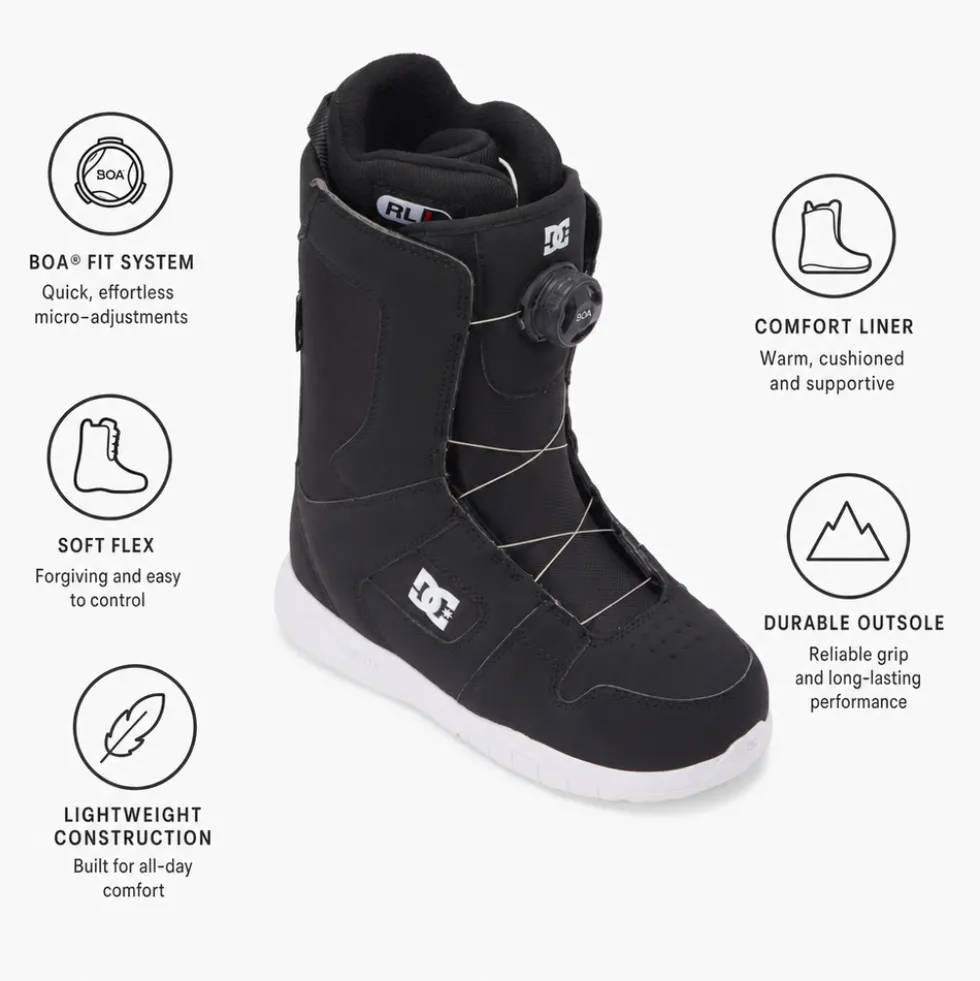 Stivali DC Women Phase Boa Black White