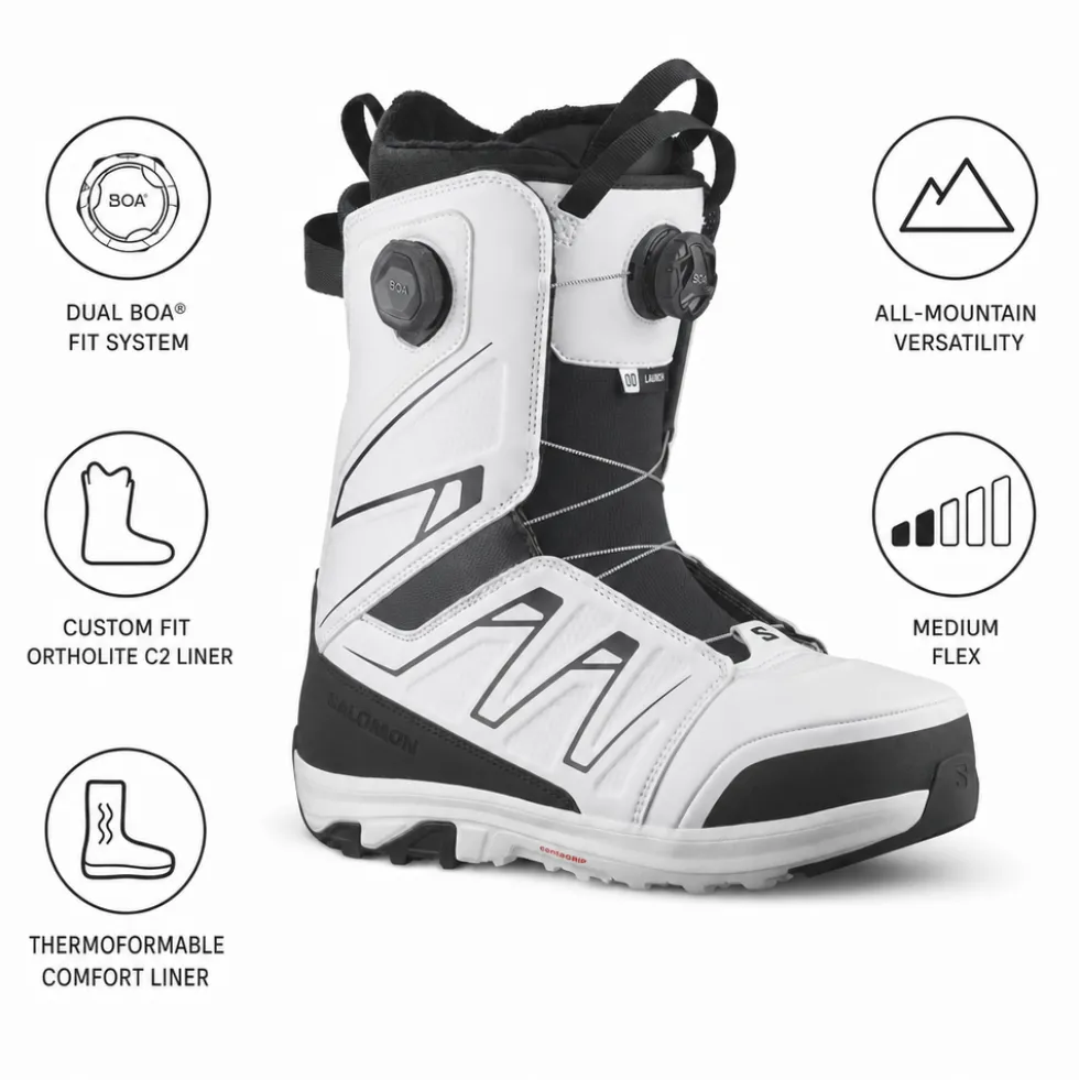 Stivali Salomon Launch Boa Black White