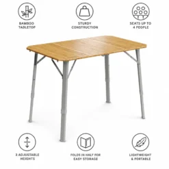 Tavole Dometic Go Compact Camp Table Bamboo