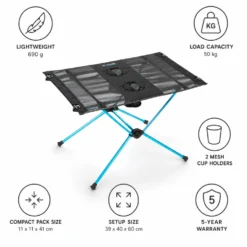 Tavole Helinox Table One Black Cyan Blue
