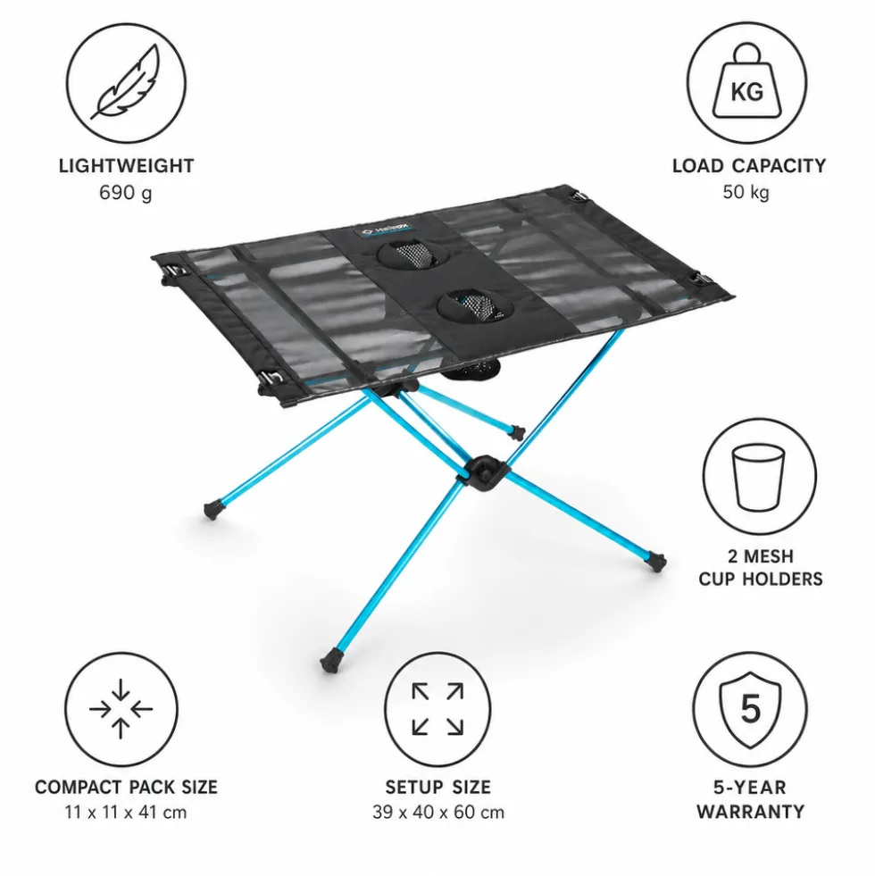 Tavole Helinox Table One Black Cyan Blue