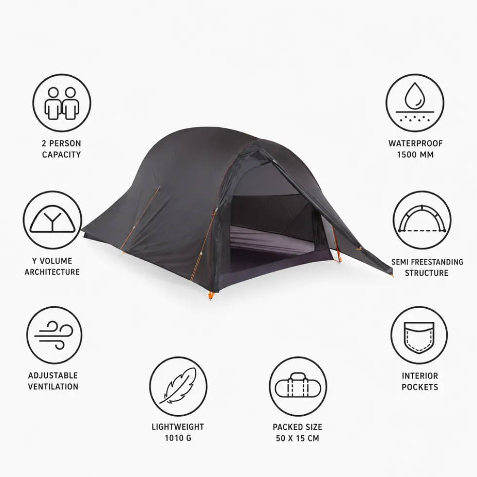 Tende Big Agnes Fly Creek UL2 Asphalt Grey Ridge