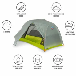 Tende Big Agnes Tiger Wall UL1 Mercury Evening Primrose
