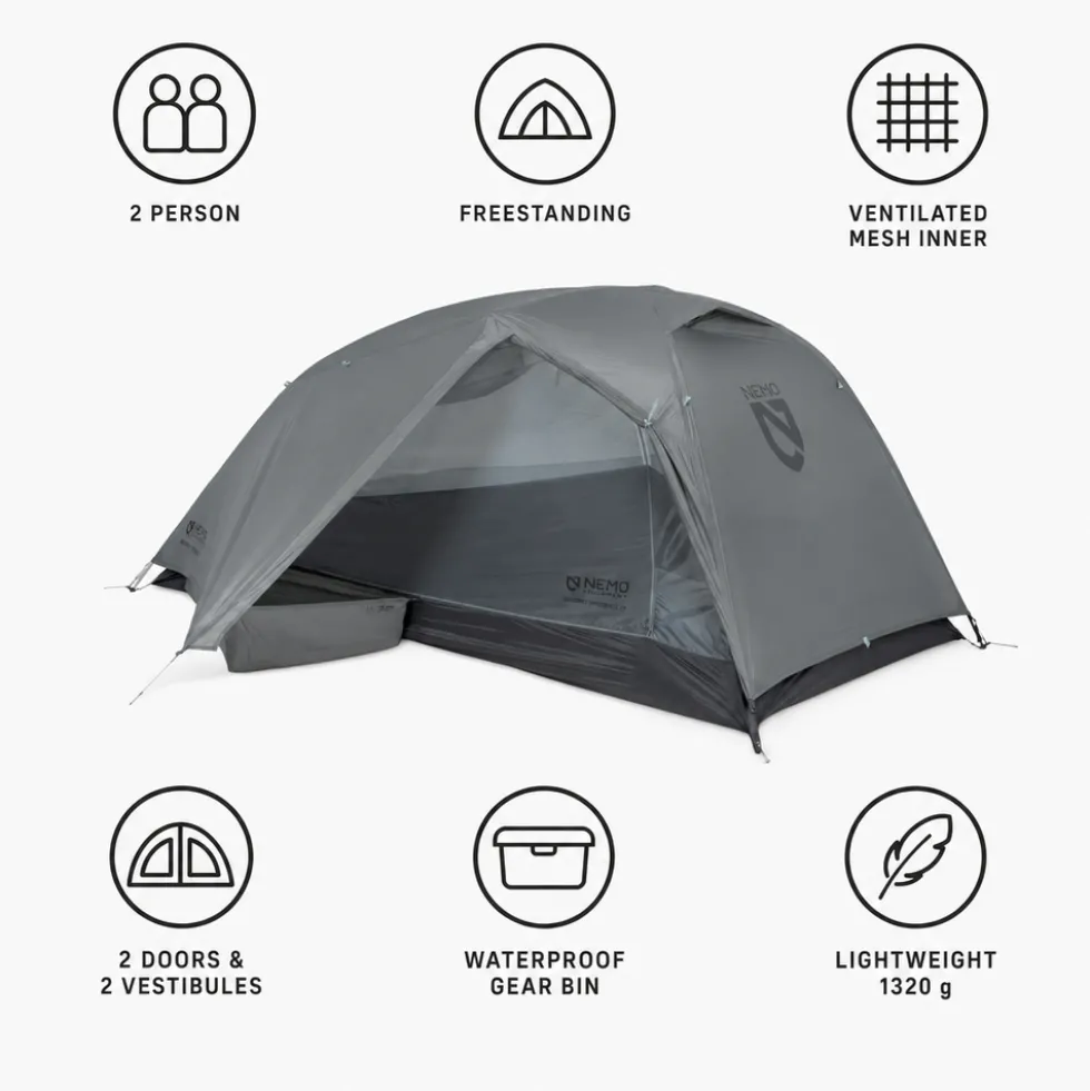 Tende Nemo Dragonfly Osmo Bikepack 2P Dark Grey