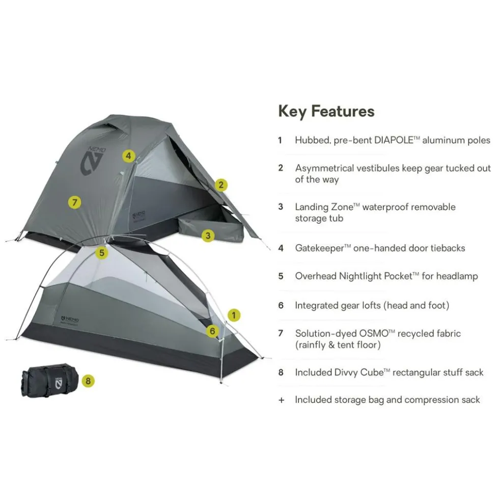Tende Nemo Dragonfly Osmo Bikepack 1P Dark Grey