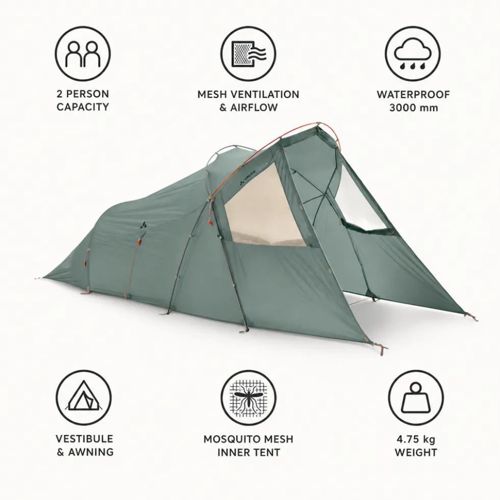 Tende Vaude Allround Chapel Xt 2P Agave