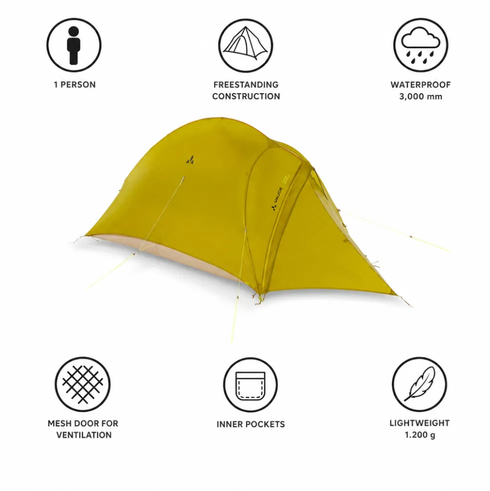Tende Vaude Ultralight Hogan 1P Wild Lime