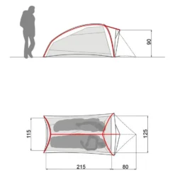 Tende Vaude Ultralight Hogan 2P Wild Lime
