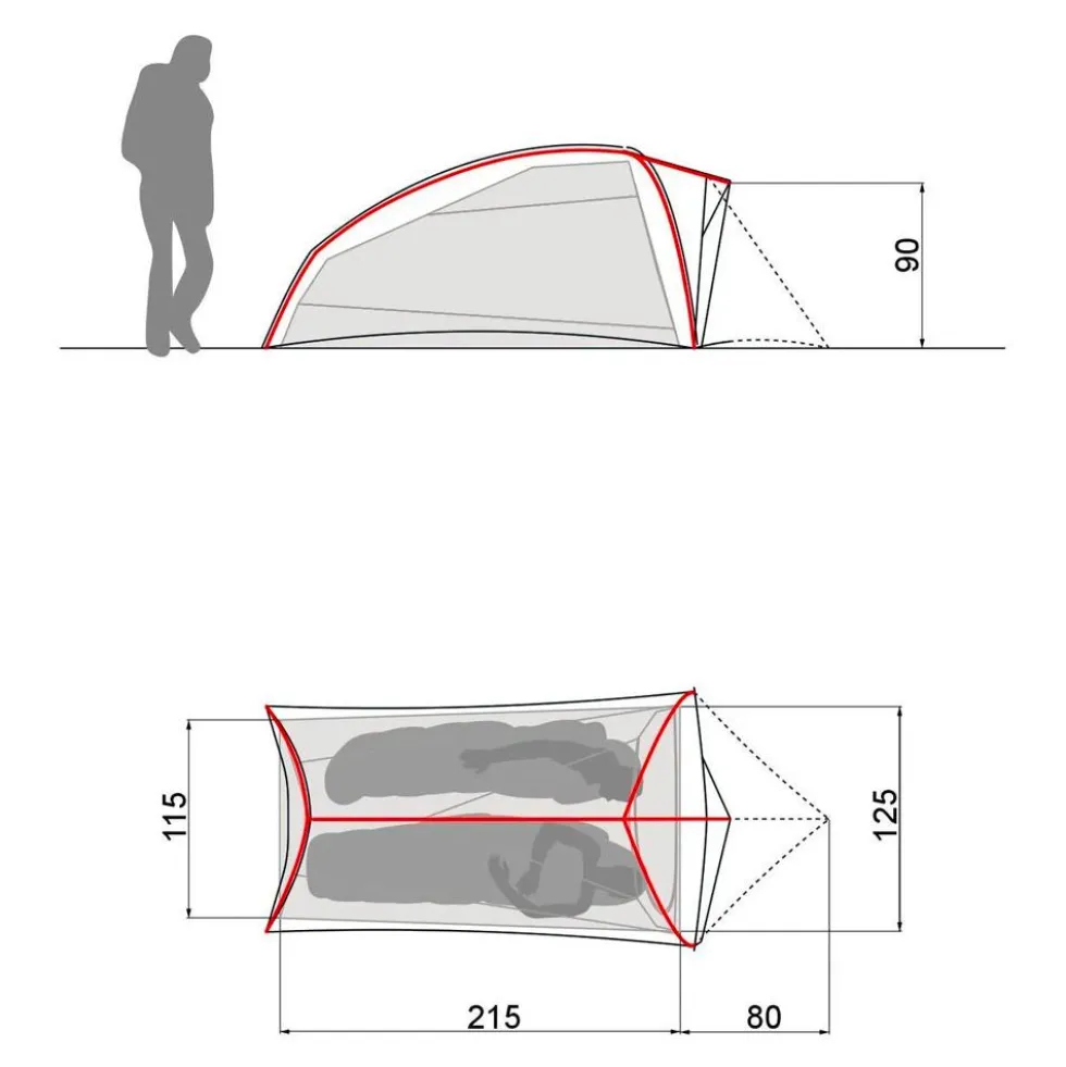 Tende Vaude Ultralight Hogan 2P Wild Lime