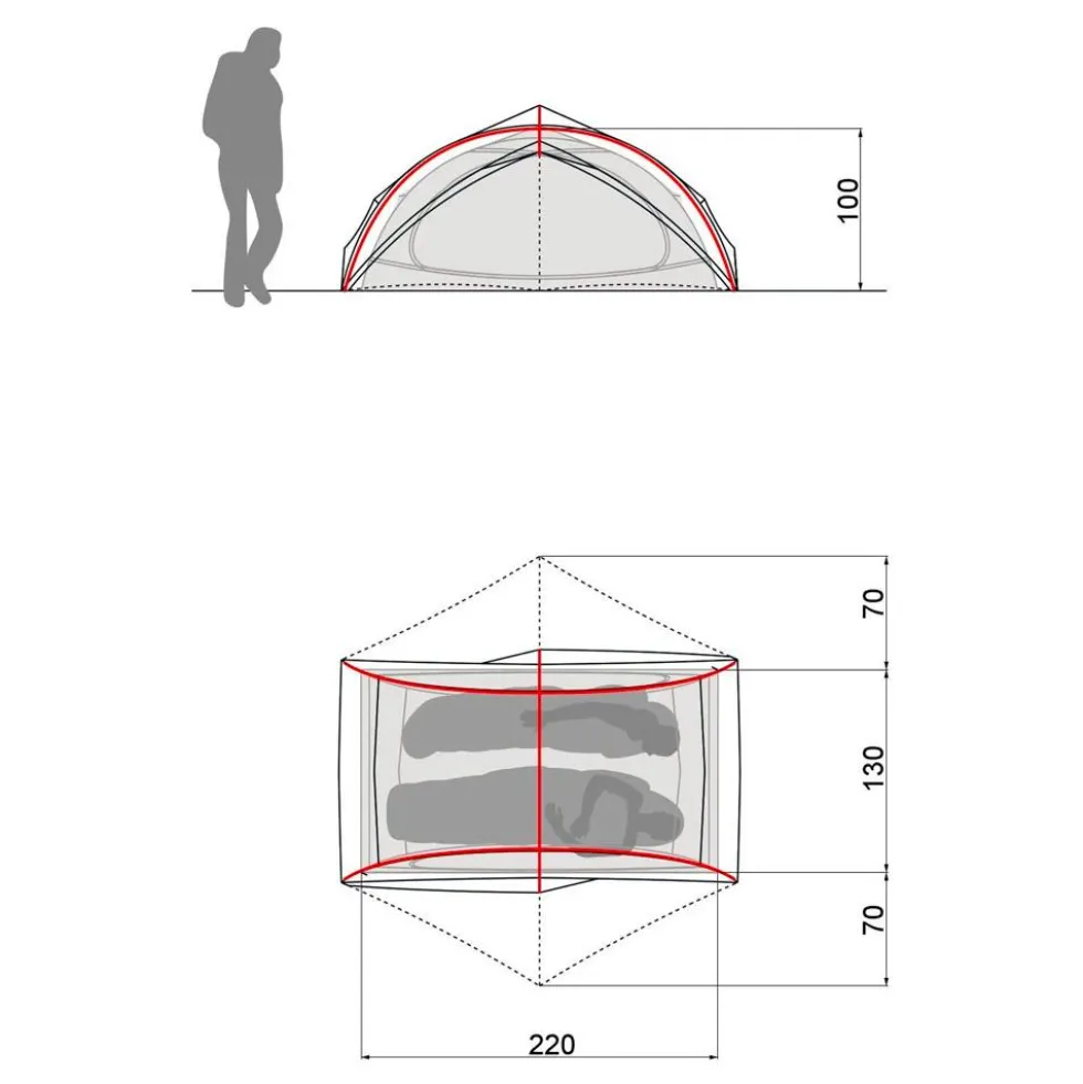 Tende Vaude Ultralight Space 2P Wild Lime