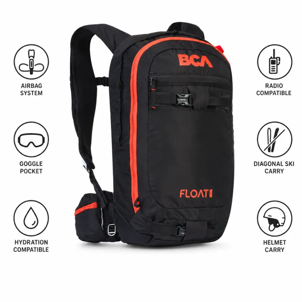 Zaino anti valanga con airbag BCA Float 12 2.0 Black